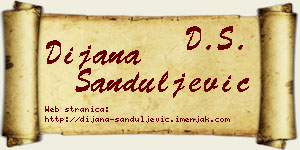 Dijana Sanduljević vizit kartica